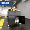 Rolling Metal Tool Storage Cabinet, Lockable Garage Storage Cabinet, Locking Metal Storage Cabinet With Wheels, Rolling Tool Chest, Assembly Required - Black - Image 5