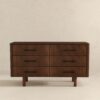 Logan - Mid-Century Modern Dresser With 6 Drawers - Brown - Image 3