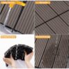 Wood Plastic Composite Deck Tiles (Set of 20), Sustainable Composite Decking Resist Rust, Water, Weather, Easy To Diy & Maintain, Ideal For Patios, Balconies, Rooftops - Light Coffee - Image 11