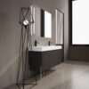 Deluxe 60" Freestanding Bathroom Vanity With Resin Double Sink - Dark Oak - Image 4