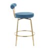 Rhonda - Glam Counter Stool (Set of 2) - Gold / Blue - Image 3