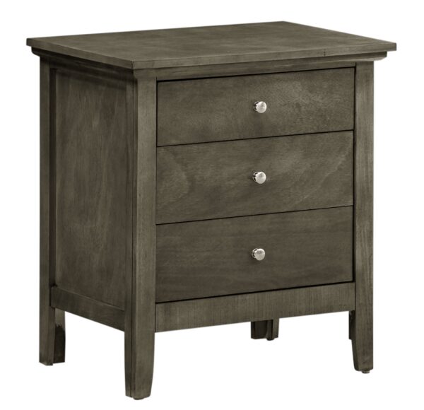 3 Drawer Nightstand - Gray