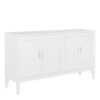4 Door Sideboard Storage Cabinet With Door Shelf For Living Room And Dining Room, 2 Large Cabinets With Adjustable Shelf - White - Image 17