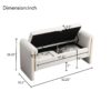 Modern Teddy Bed End Bench With Arms And Storage, Upholstered Large Foot Rest Stool, Comfy Window Vanity Bench For Living Room, Dorm, Coffee Table, Teddy - Cream - Image 10