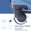 Luggage 4 Piece Lightweight Suitcase With Rotating Wheels, 24" And 28" With Tsa Lock, (16/20/24/28) - Blue - Image 5