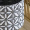 Metal Planter Stand, Round Galvanized Farmhouse Planter (Set of 2) - Gray - Image 3