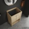 Modern Freestanding Bathroom Vanity With 2 Soft Closing Doors, Excluding Sink - Oak - Image 7
