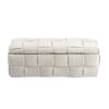 Upholstered Fabric Storage Ottoman Bench With Safety Hinge For Bedroom & Living Room - Beige - Image 19