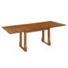 Modern 6 Piece Extendable Dining Table Set With 4 Wicker Back Upholstered Dining Chairs And Long Bench, 2 Removable Leaf - Walnut - Image 12