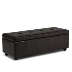 Castleford - Storage Ottoman - Coffee Brown