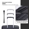 Hardshell Suitcase Double Spinner Wheels Pp Luggage Sets Lightweight Durable Suitcase With Tsa Lock, 3 Piece Set (20/24/28) - Black - Image 6