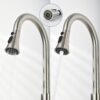 Classic High Arc Kitchen Faucet With Pull Down Sprayer, Stainless Steel - Brushed Nickel - Image 6