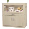 Hamster Cage, Rat Cage Wood With Independent Storage Cabinet, House For Ch" illa With Guinea Pig Hutch And Bridge, Easy View Acrylic Panels, Living Habitat X-Large - Teak - Image 9