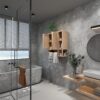 Elegant Bamboo Wall Mounted Bathroom Cabinet With Storage For Toiletries And Towels - Neutral - Image 2