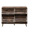 4 Door Shoe Rack, Freestanding Modern Shoe Storage Cabinet, For Entryway - Burly Wood - Image 13
