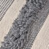 Karim - Faux Yarn Large Pouf, Durable - Ivory / Gray - Image 5