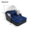 Outdoor Sunbed With Adjustable Canopy, Double Lounge, Daybed - Black / Blue - Image 12