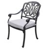 Rectangular 6 Person 84.25" Long Dining Set With Cushions - Dark Gray / White - Image 7