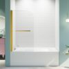 Frameless Shower Doors For Bathtub, 1 / 4" SGCC Tempered Glass - Brushed Gold - Image 2
