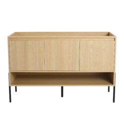 Minimalist 48" Freestanding Bathroom Vanity With 3 Soft Close Cabinet Doors - Oak