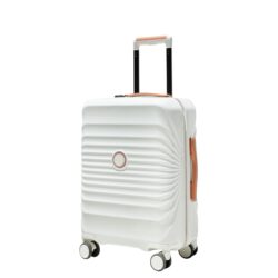 20" Carry On Luggage Lightweight Suitcase Tsa Lock USB Port Luggage Wheel Lock Artificial Leather Top Handle Spinner Wheels - Creamy White