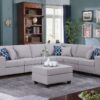 Cooper - 7 Piece Reversible L-Shape Sectional Sofa & Comfort Ottoman And Cupholder - Light Gray - Image 7