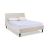 Aspen - Queen Vertical Tufted Modern Headboard Platform Bed Set - French Beige - Image 2