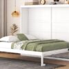 Queen Size Murphy Wall Bed - White - Image 16