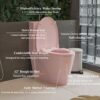 1.1 / 1.60 Gpf Dual-Flush One Piece Toilet, Water-Saving Elongated Comfort Height Floor Mounted, Soft Close 1000 Gram Map Flushing Score Toilet 23T01-Rs - Rose - Image 4