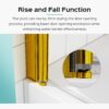 Frameless Folding Pivot Bathtub Door With Clear Tempered Glass - Brushed Gold - Image 5