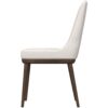 Kate - Mid-Century Modern Dining Chair (Set of 2) - Fabric - White - Image 6