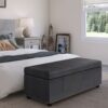 Kingsley - Large Storage Ottoman - Distressed Black - Image 6