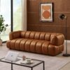 Jasmin - Upholstered Sofa - Cognac / Tan - Image 5