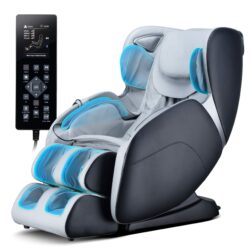 Bosscare - 3D Shiatsu Recline Massage Zero Gravity Full Body Chair With Waist Heating - Black / Gray