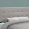 Full Size Bed Headboard Only, Upholstered, Transitional - Gray - Image 3