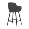 Boyne - Industrial Fixed Height Counter Stool With Square Footrest (Set of 2) - Black / Dark Gray - Image 4