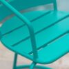 3 Piece Elegant Outdoor Bistro Set With 2 Chairs And Oval Table - Teal - Image 7