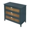3 Drawer Cabinet - Natural Rattan, Suitable For Bedroom - Green - Image 11