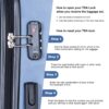 Luggage 4 Piece Lightweight Suitcase With Rotating Wheels, 24" And 28" With Tsa Lock, (16/20/24/28) - Blue - Image 8