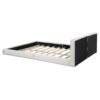 Queen Size Upholstered Platform Bed, Grounded Bed With Solid Frame - Beige - Image 4
