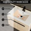 Bathroom Vanity With Resin Countertop Sink, 30" 2 Doors Cabinet Set - Oak - Image 10