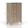5 Drawer Door Chest - Sand - Image 6