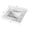 Vanity Top With Undermount Sink And Backsplash - White Marble - Image 3