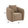 Keith - Chenille 3 Piece Living Room Set (Comes With Matching Color Toss Pillows) - Brown - Image 10