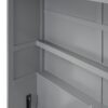 Queen Size Murphy Wall Bed With Shelves, Space Saving And Construction - Gray - Image 9
