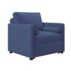 3 In 1 Convertible Sleeper Chair With Adjustable Backrest, Lounger Chair Turns Into Bed, Single Bed For Living Room, Velvet - Ink Blue - Image 8