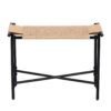 Vanity Stools Handwoven Paper Rope Ottoman For Entryway Natural Footstool For Living Room - Natural - Image 12