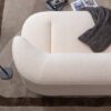 Modern Fashion Yp40116W Circular Curve Design Sofa, 4 Seater For Office & Bedroom - White - Image 13