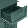 2 Door 2 Drawer Cabinet, American Furniture, Suitable For Bedroom, Living Room, Study - Dark Green - Image 8