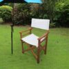Folding Director Chair Canvas (Set of 2) - White - Image 5